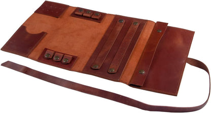 Jewelry Leather Organizer. Mothers Day Leather Organizer. Jewelry Roll. Jewelry Holder. Travel Jewelry Case. Birthday, ChristmasGift. (Black)