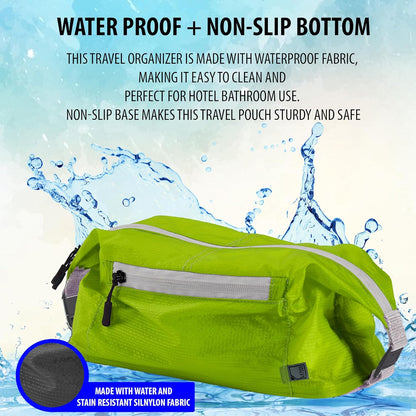 Electrolight Toiletry Kit for Travel, Gym, Bathroom, TSA Approved Waterproof Toiletry Bag with Hanging Straps and Non-Slip Bottom