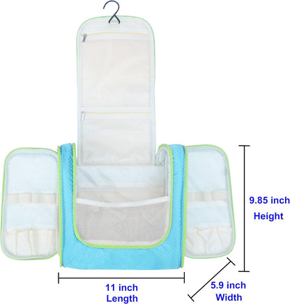 Extra Large Hanging Toiletry Bag for Men and Women - Water-Resistant Nylon Travel Bathroom Organizer for Cosmetics, Makeup, and Toiletries