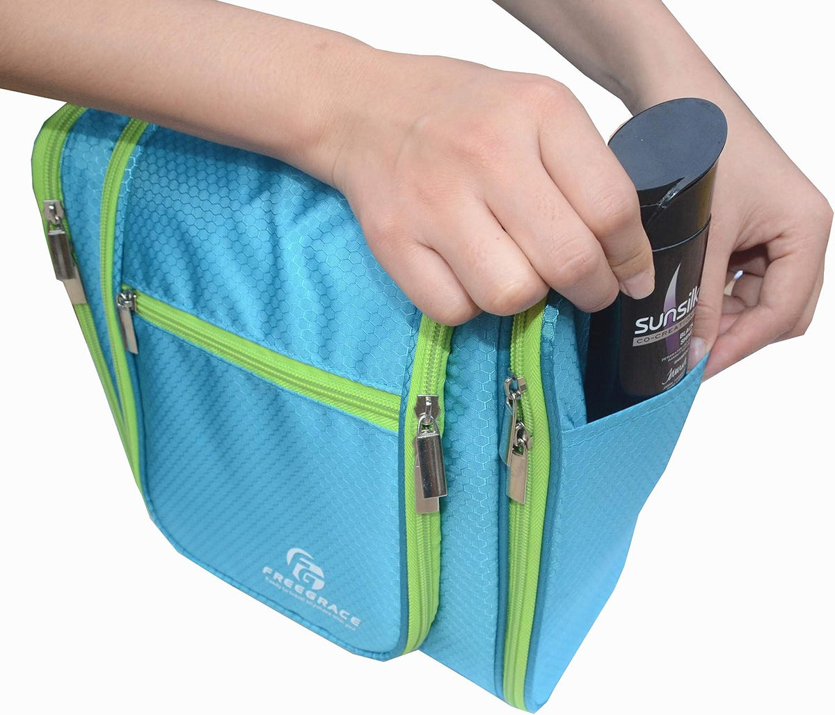 Extra Large Hanging Toiletry Bag for Men and Women - Water-Resistant Nylon Travel Bathroom Organizer for Cosmetics, Makeup, and Toiletries