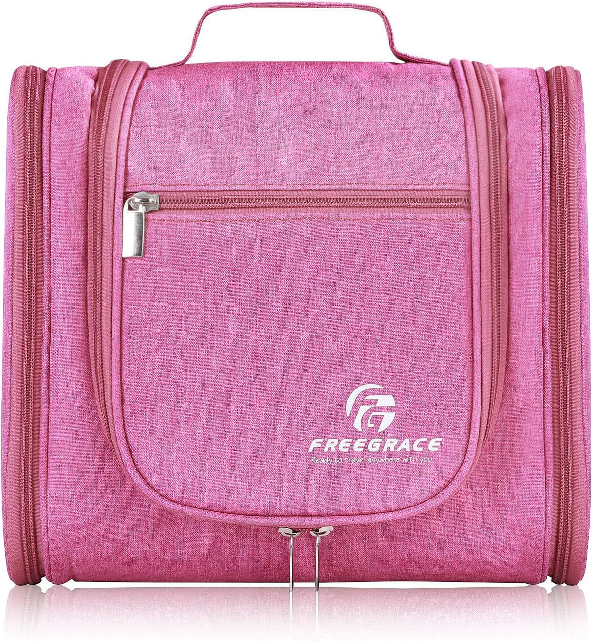 Extra Large Hanging Toiletry Bag for Men and Women - Water-Resistant Nylon Travel Bathroom Organizer for Cosmetics, Makeup, and Toiletries
