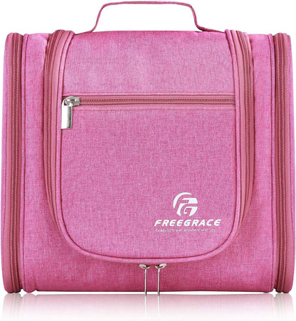 Extra Large Hanging Toiletry Bag for Men and Women - Water-Resistant Nylon Travel Bathroom Organizer for Cosmetics, Makeup, and Toiletries