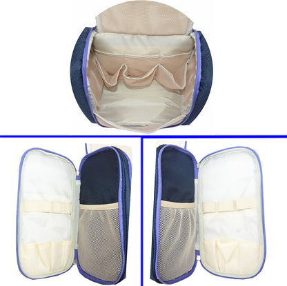 Extra Large Hanging Toiletry Bag for Men and Women - Water-Resistant Nylon Travel Bathroom Organizer for Cosmetics, Makeup, and Toiletries