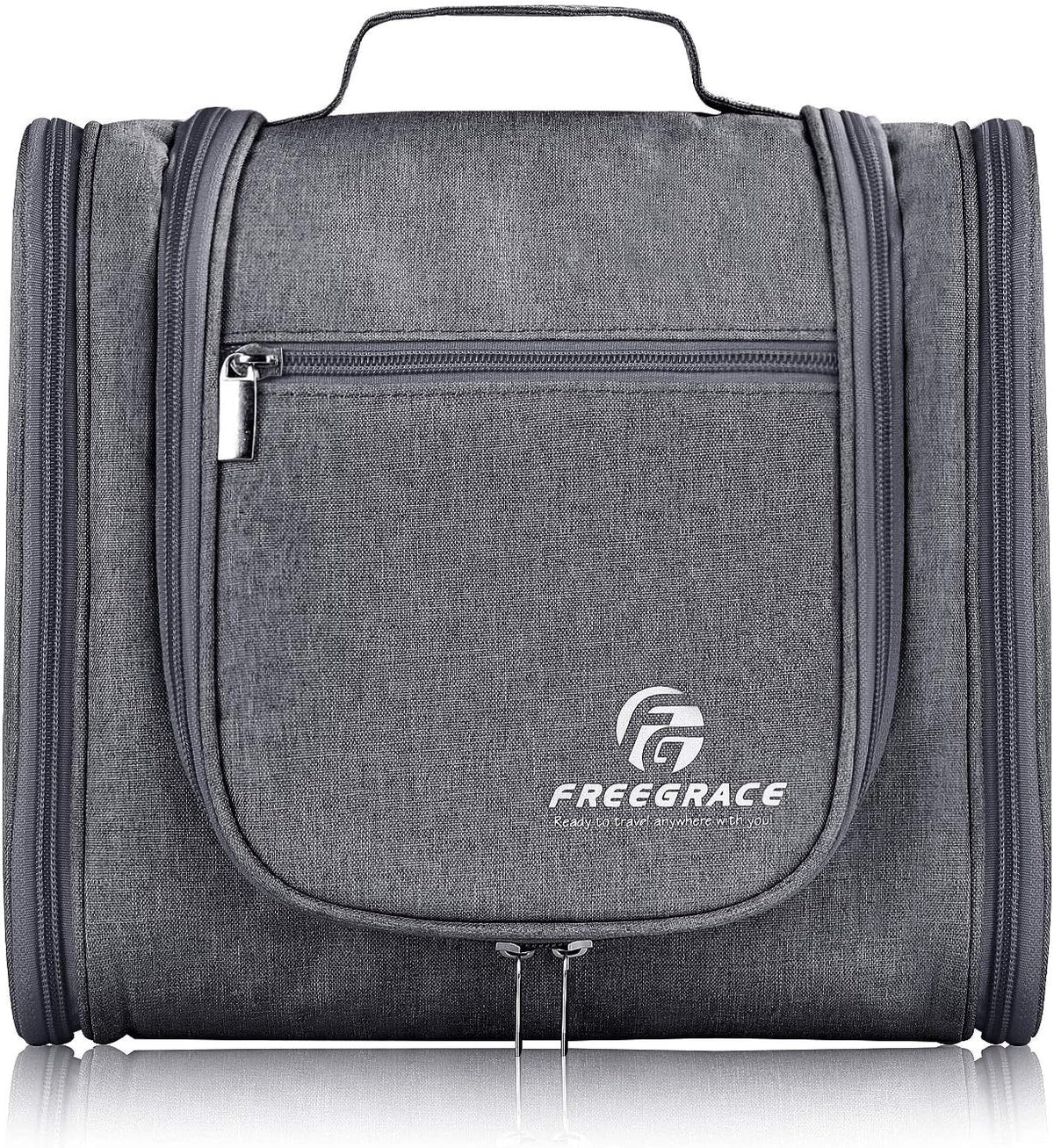 Extra Large Hanging Toiletry Bag for Men and Women - Water-Resistant Nylon Travel Bathroom Organizer for Cosmetics, Makeup, and Toiletries