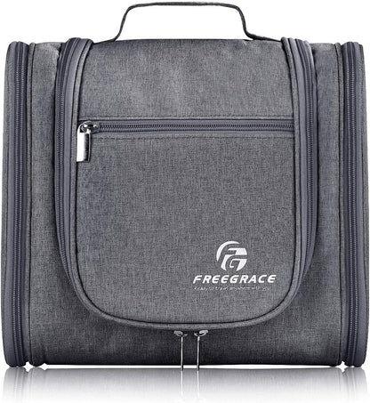 Extra Large Hanging Toiletry Bag for Men and Women - Water-Resistant Nylon Travel Bathroom Organizer for Cosmetics, Makeup, and Toiletries