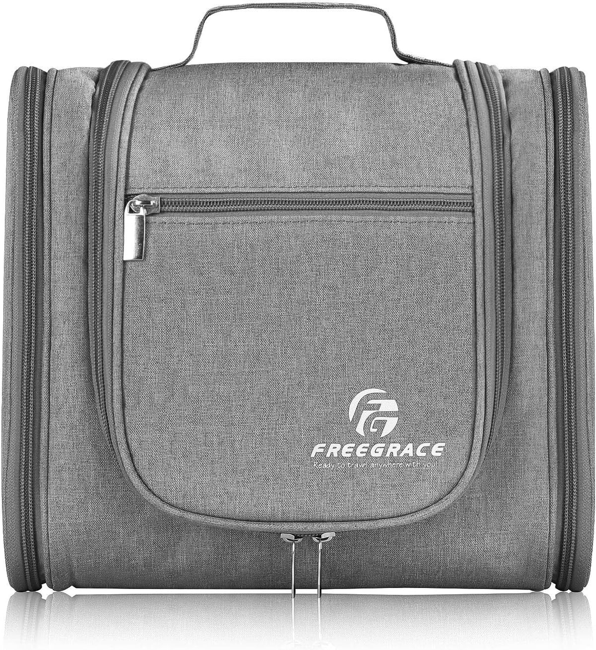 Extra Large Hanging Toiletry Bag for Men and Women - Water-Resistant Nylon Travel Bathroom Organizer for Cosmetics, Makeup, and Toiletries