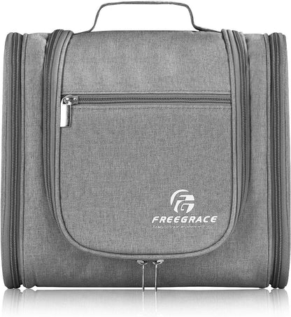Extra Large Hanging Toiletry Bag for Men and Women - Water-Resistant Nylon Travel Bathroom Organizer for Cosmetics, Makeup, and Toiletries