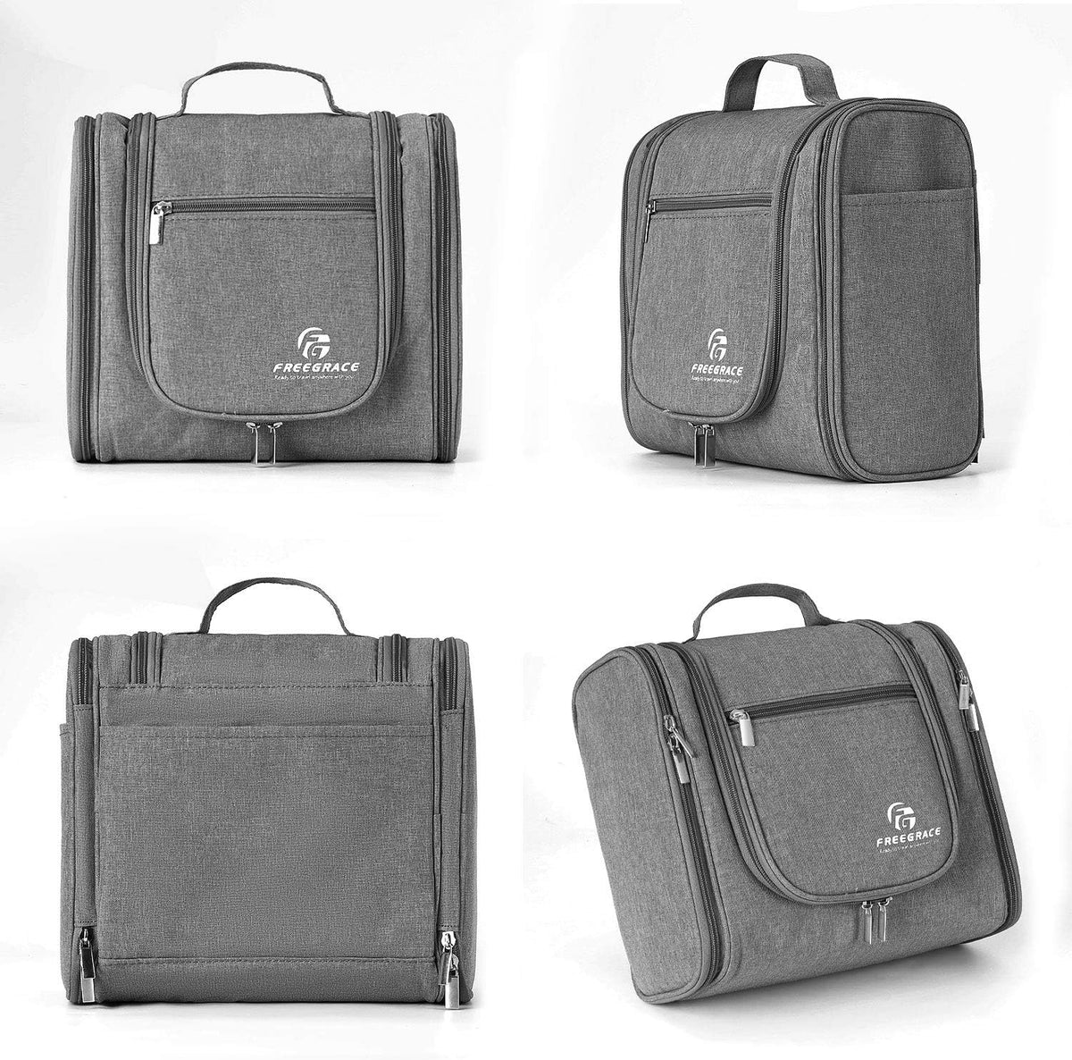Extra Large Hanging Toiletry Bag for Men and Women - Water-Resistant Nylon Travel Bathroom Organizer for Cosmetics, Makeup, and Toiletries