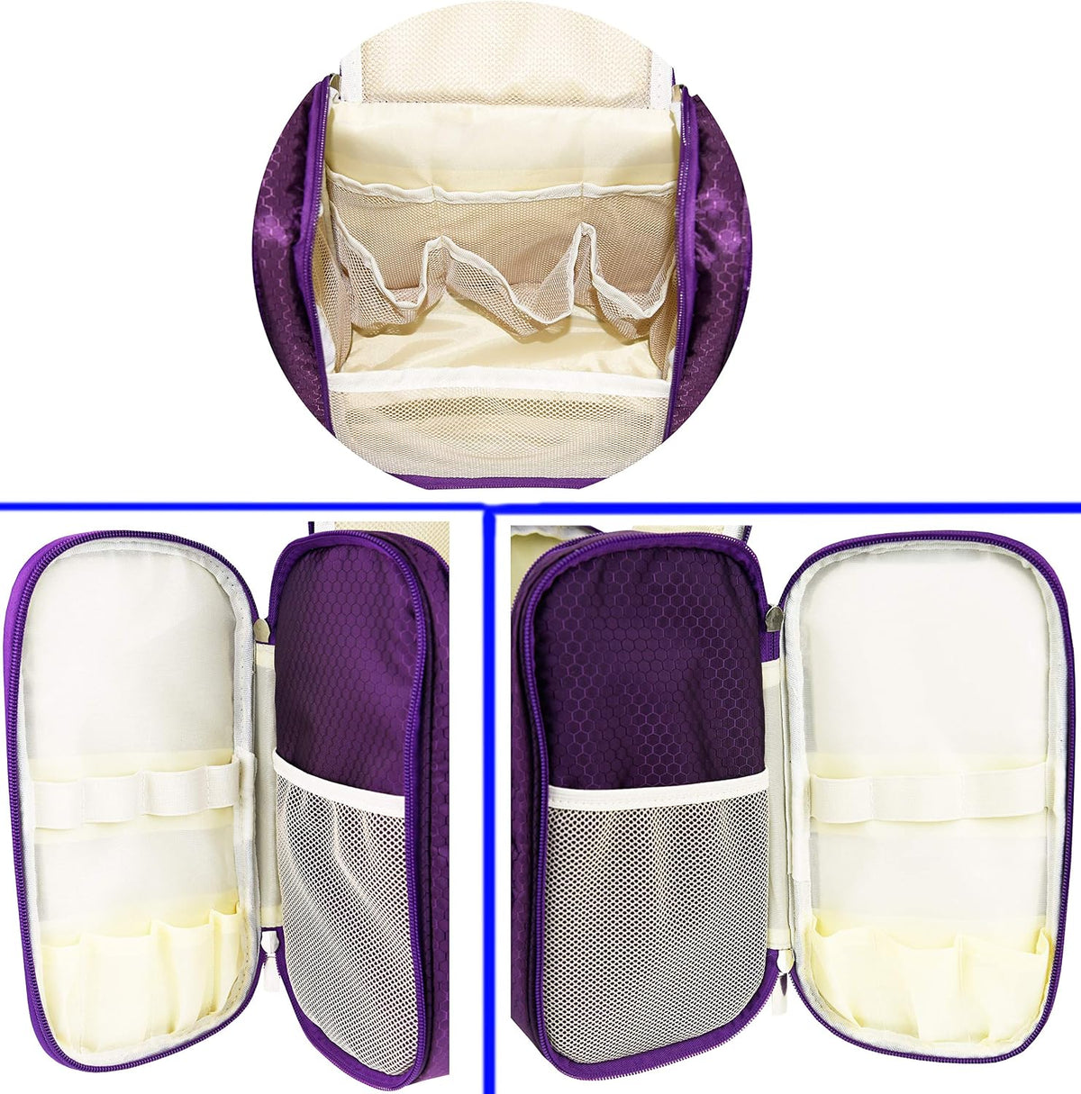 Extra Large Hanging Toiletry Bag for Men and Women - Water-Resistant Nylon Travel Bathroom Organizer for Cosmetics, Makeup, and Toiletries