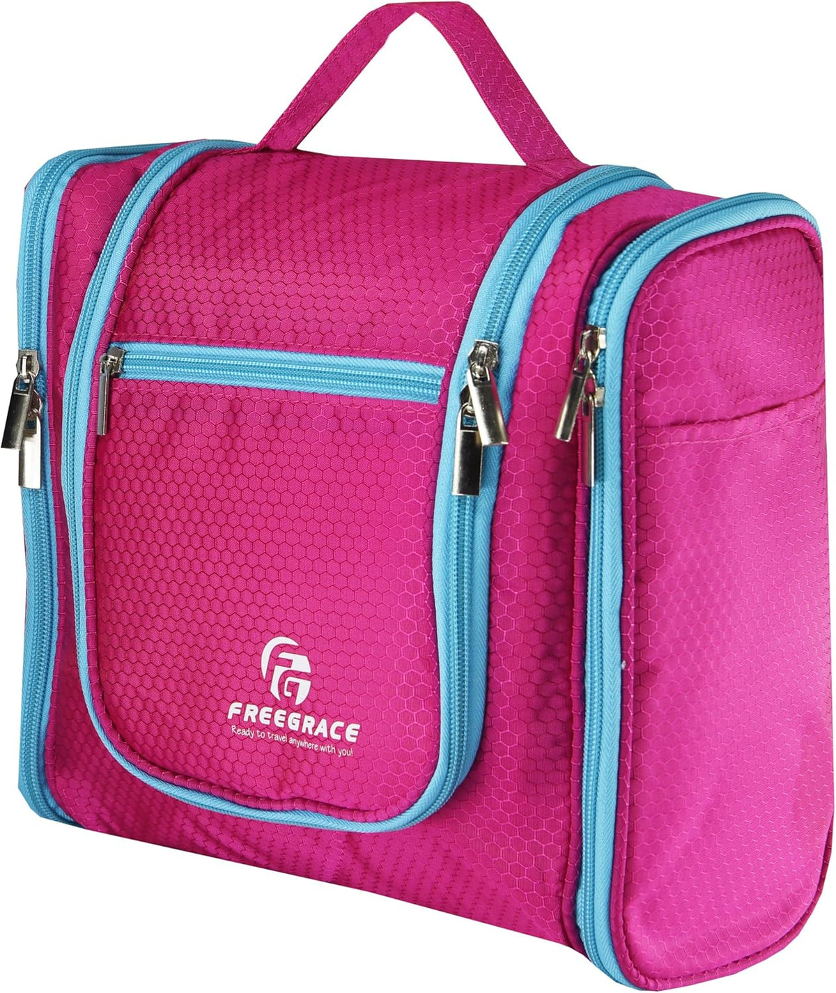 Extra Large Hanging Toiletry Bag for Men and Women - Water-Resistant Nylon Travel Bathroom Organizer for Cosmetics, Makeup, and Toiletries