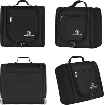 Extra Large Hanging Toiletry Bag for Men and Women - Water-Resistant Nylon Travel Bathroom Organizer for Cosmetics, Makeup, and Toiletries