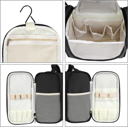 Extra Large Hanging Toiletry Bag for Men and Women - Water-Resistant Nylon Travel Bathroom Organizer for Cosmetics, Makeup, and Toiletries