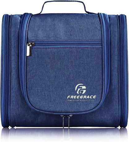 Extra Large Hanging Toiletry Bag for Men and Women - Water-Resistant Nylon Travel Bathroom Organizer for Cosmetics, Makeup, and Toiletries