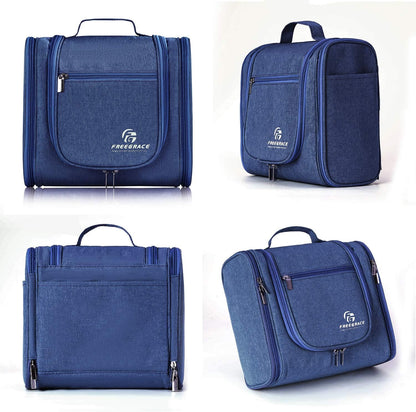 Extra Large Hanging Toiletry Bag for Men and Women - Water-Resistant Nylon Travel Bathroom Organizer for Cosmetics, Makeup, and Toiletries
