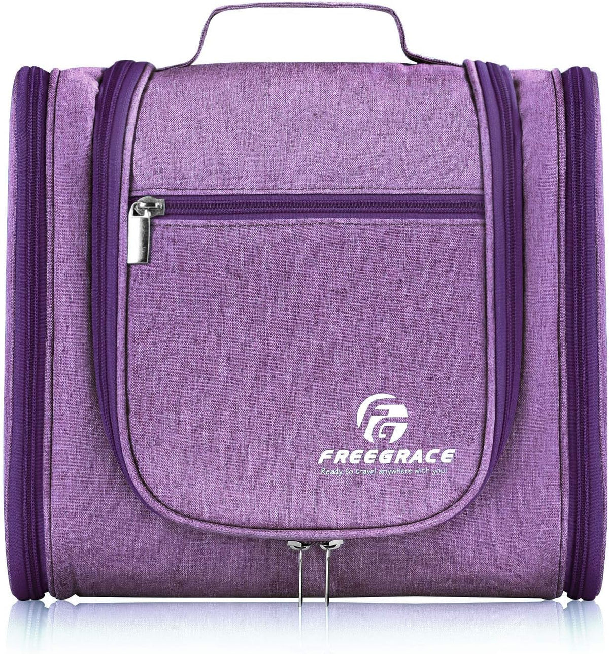 Extra Large Hanging Toiletry Bag for Men and Women - Water-Resistant Nylon Travel Bathroom Organizer for Cosmetics, Makeup, and Toiletries