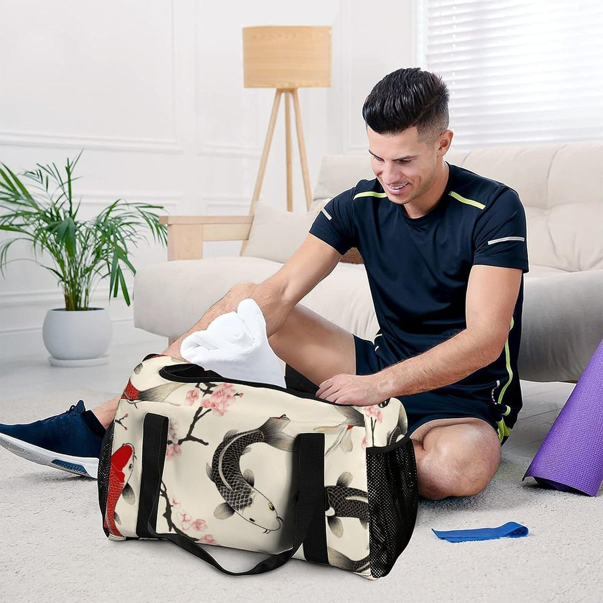 Weekender Overnight Bag Duffel for Travel Gym Sports Large Main Compartment Carry Handles