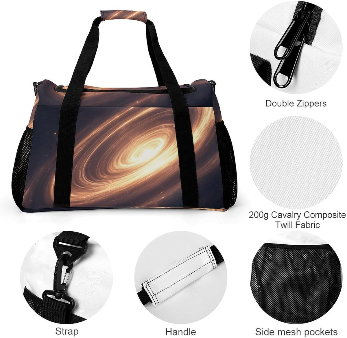 Weekender Overnight Bag Duffel for Travel Gym Sports Large Main Compartment Carry Handles