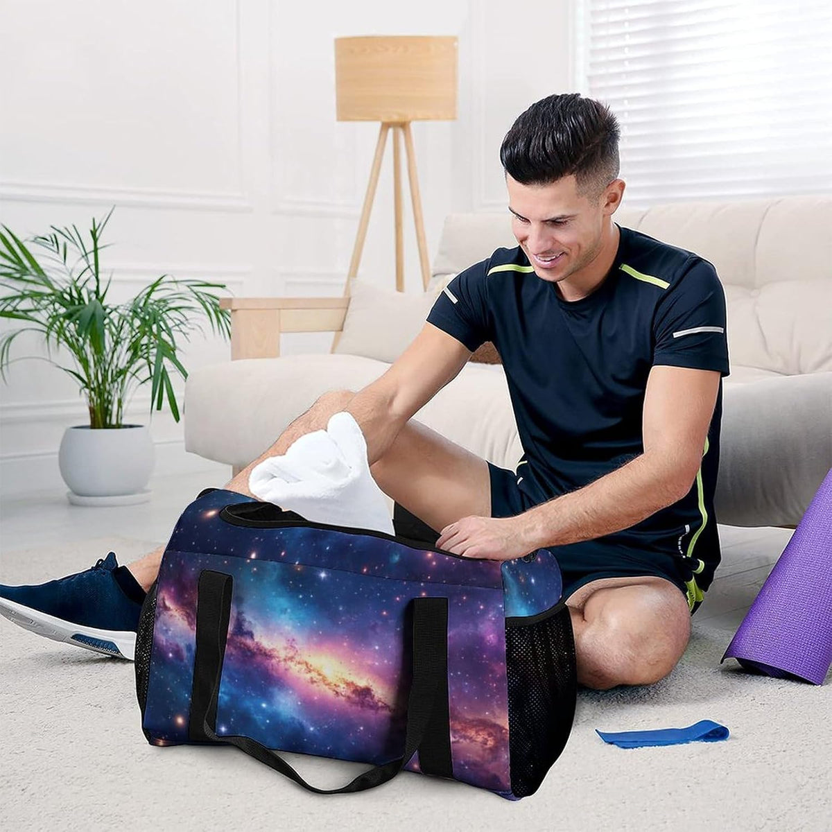 Weekender Overnight Bag Duffel for Travel Gym Sports Large Main Compartment Carry Handles