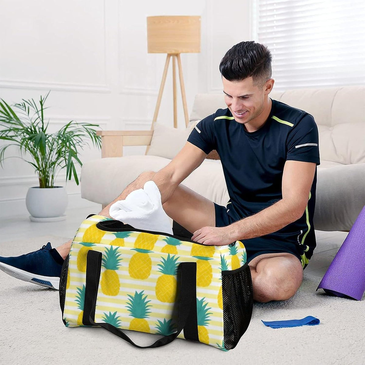 Weekender Overnight Bag Duffel for Travel Gym Sports Large Main Compartment Carry Handles