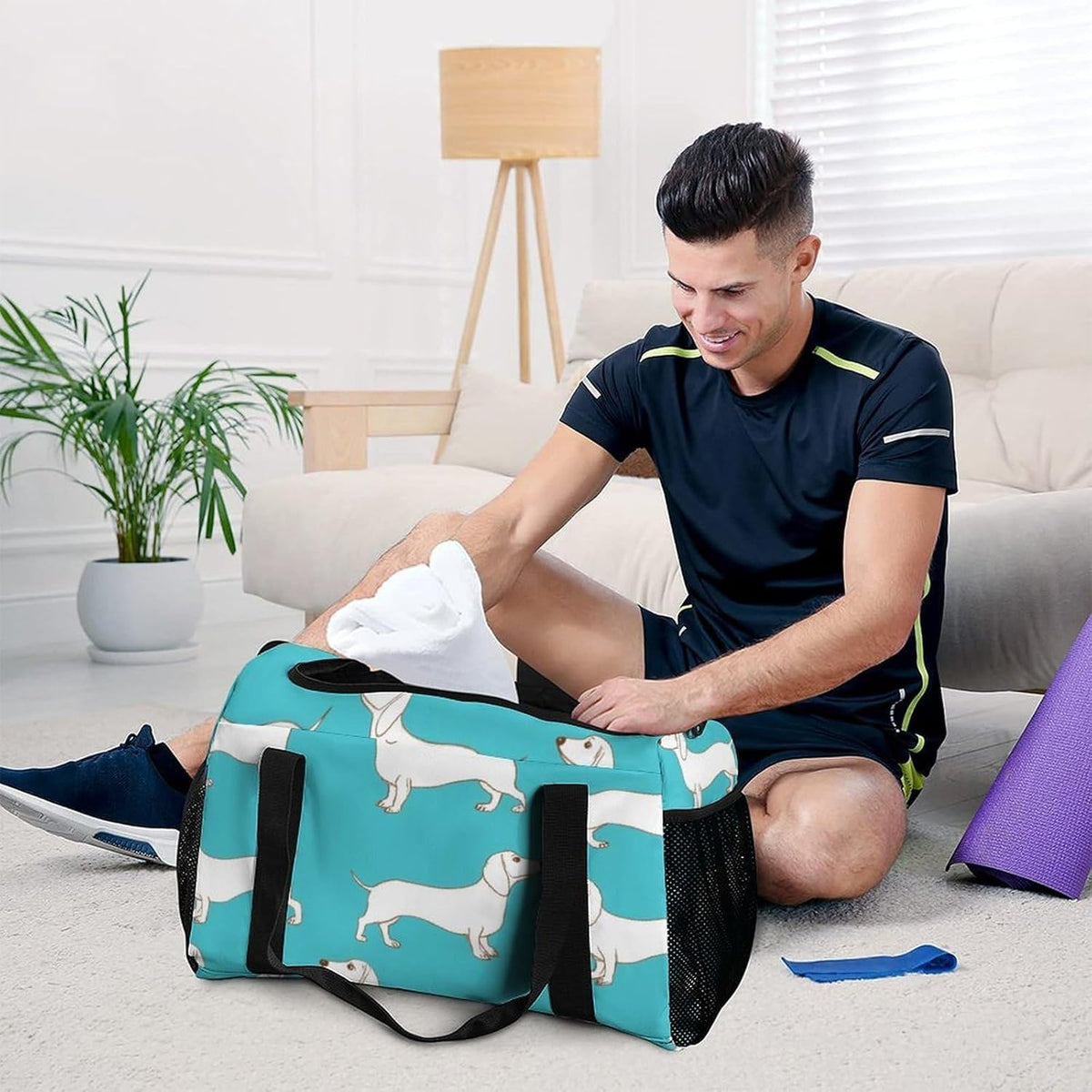 Weekender Overnight Bag Duffel for Travel Gym Sports Large Main Compartment Carry Handles