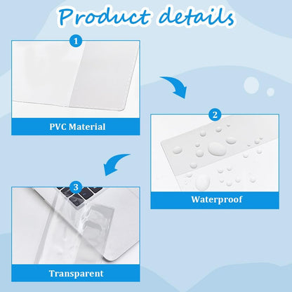 15Pcs Clear Passport Cover Protector Case Waterproof PVC Plastic Transparent Passport Holder ID Credit Card Travel Document Organizer for Travel Globetrotters 5.12 x 3.66 inch