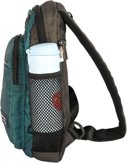 Crossbody Sling Bag Backpack for Men & Women Large Fits 13" Laptop Tablets Black