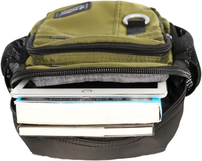 Crossbody Sling Bag Backpack for Men & Women Large Fits 13" Laptop Tablets Black