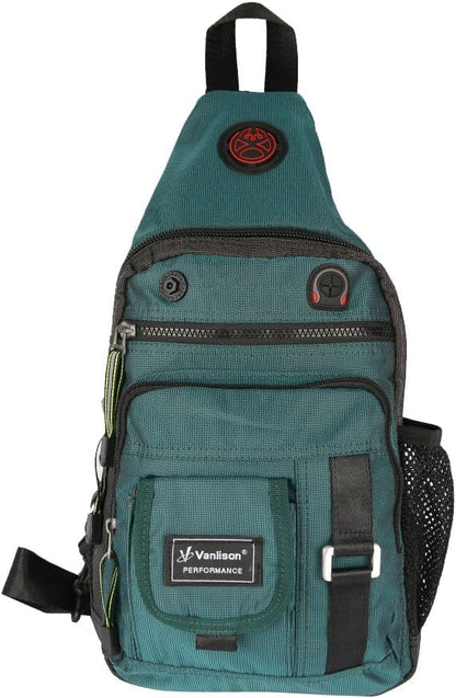 Crossbody Sling Bag Backpack for Men & Women Large Fits 13" Laptop Tablets Black