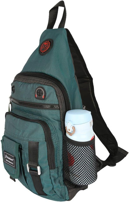 Crossbody Sling Bag Backpack for Men & Women Large Fits 13" Laptop Tablets Black