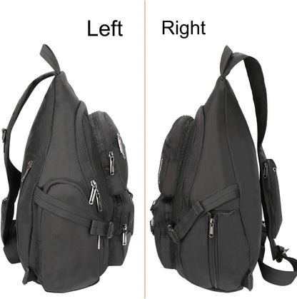 Crossbody Sling Bag Backpack for Men & Women Large Fits 13" Laptop Tablets Black