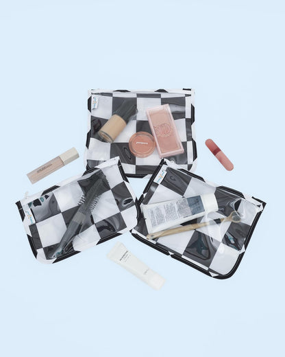 Waterproof Wet Dry Bags 2 Pack with 3pcs Clear Travel Bags for Beach, Baby Cloth Diapers, Swimsuit, Pump Parts, Pool, Gym, Toiletries,Makeup Cosmetics