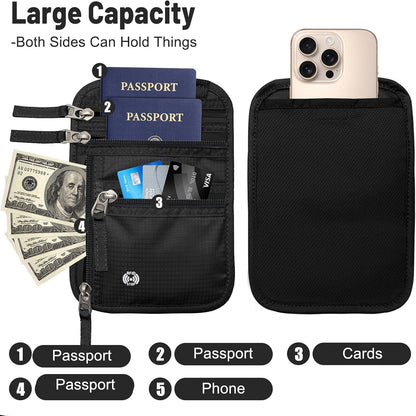 Passport Holder for Travel Men, RFID Blocking Passport Covers Case | Passport Wallet Card Slot, International Travel Must Haves Travel Accessories for Women, Cruise Ship Essentials Gifts, Blue