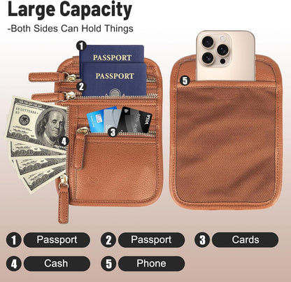 Passport Holder for Travel Men, RFID Blocking Passport Covers Case | Passport Wallet Card Slot, International Travel Must Haves Travel Accessories for Women, Cruise Ship Essentials Gifts, Blue