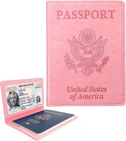 Passport Holder for Travel Men, RFID Blocking Passport Covers Case | Passport Wallet Card Slot, International Travel Must Haves Travel Accessories for Women, Cruise Ship Essentials Gifts, Blue
