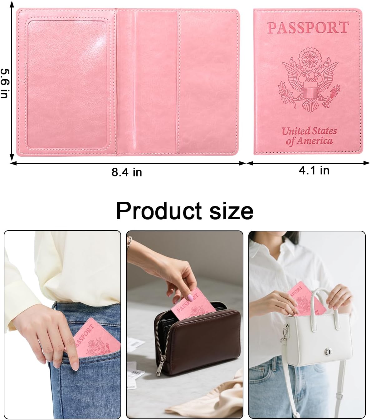 Passport Holder for Travel Men, RFID Blocking Passport Covers Case | Passport Wallet Card Slot, International Travel Must Haves Travel Accessories for Women, Cruise Ship Essentials Gifts, Blue
