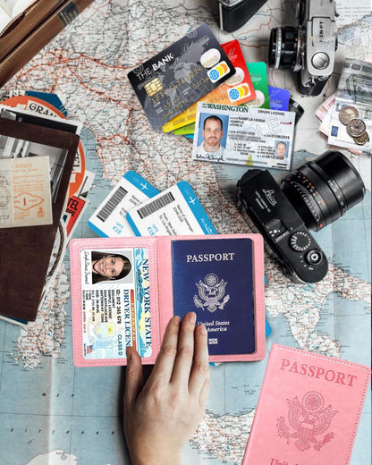 Passport Holder for Travel Men, RFID Blocking Passport Covers Case | Passport Wallet Card Slot, International Travel Must Haves Travel Accessories for Women, Cruise Ship Essentials Gifts, Blue