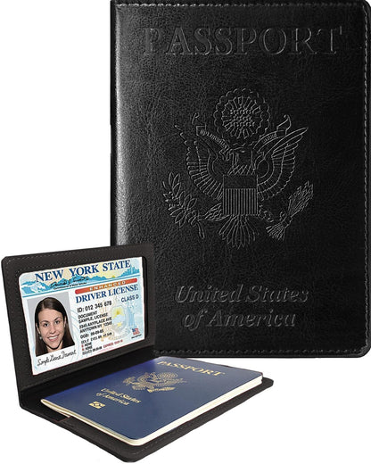 Passport Holder for Travel Men, RFID Blocking Passport Covers Case | Passport Wallet Card Slot, International Travel Must Haves Travel Accessories for Women, Cruise Ship Essentials Gifts, Blue