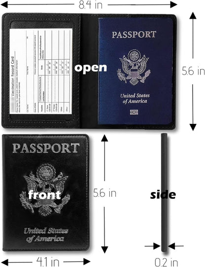 Passport Holder for Travel Men, RFID Blocking Passport Covers Case | Passport Wallet Card Slot, International Travel Must Haves Travel Accessories for Women, Cruise Ship Essentials Gifts, Blue