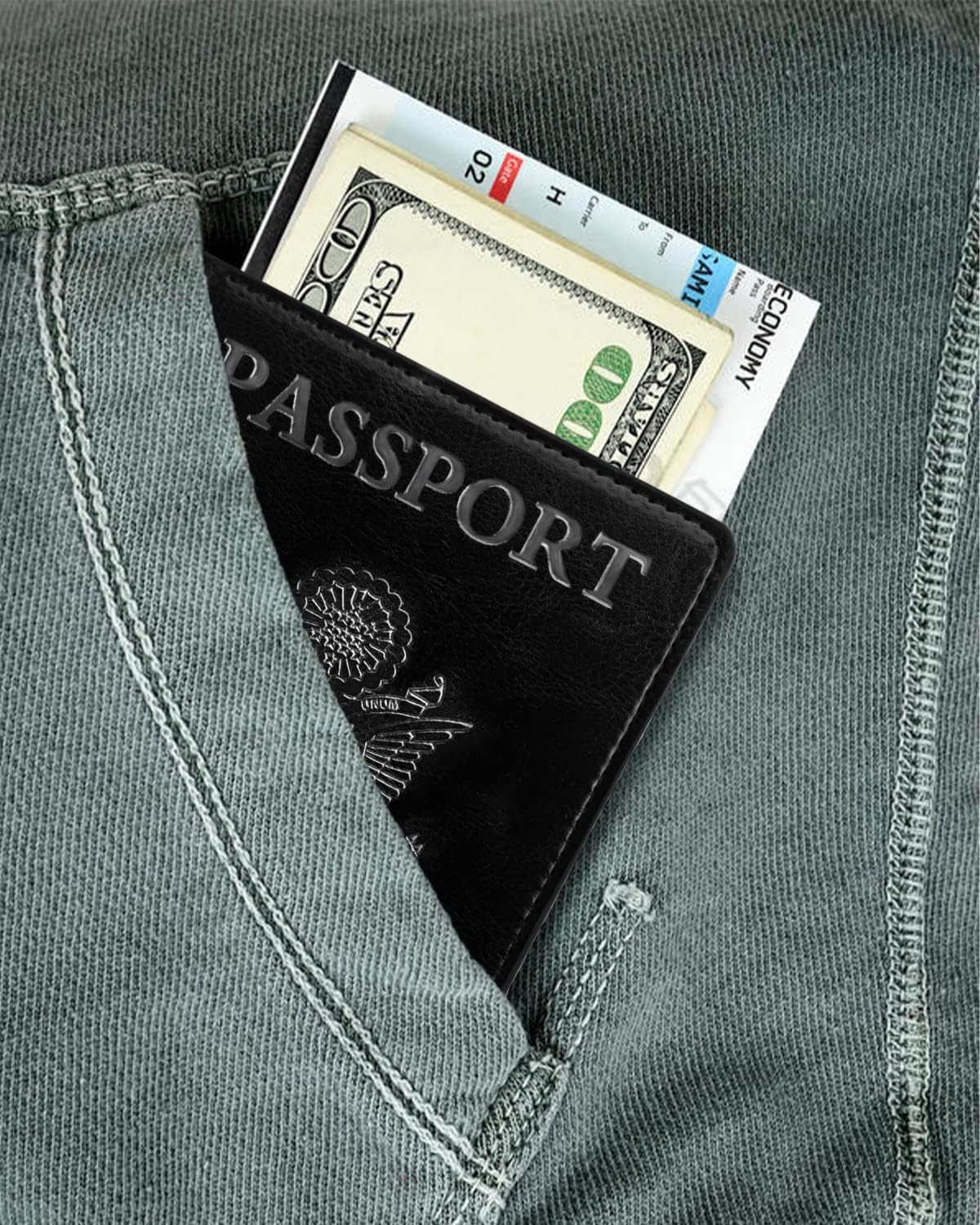 Passport Holder for Travel Men, RFID Blocking Passport Covers Case | Passport Wallet Card Slot, International Travel Must Haves Travel Accessories for Women, Cruise Ship Essentials Gifts, Blue