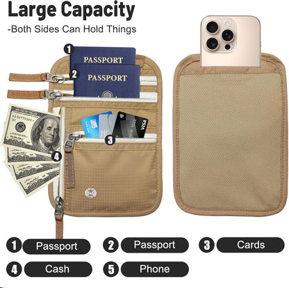 Passport Holder for Travel Men, RFID Blocking Passport Covers Case | Passport Wallet Card Slot, International Travel Must Haves Travel Accessories for Women, Cruise Ship Essentials Gifts, Blue