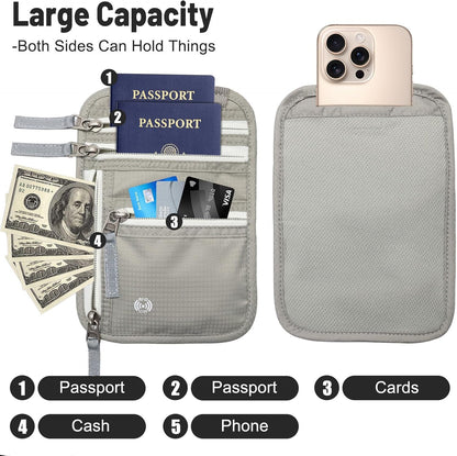 Passport Holder for Travel Men, RFID Blocking Passport Covers Case | Passport Wallet Card Slot, International Travel Must Haves Travel Accessories for Women, Cruise Ship Essentials Gifts, Blue