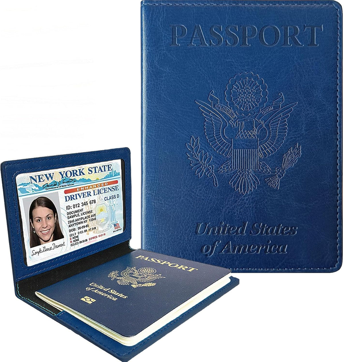 Passport Holder for Travel Men, RFID Blocking Passport Covers Case | Passport Wallet Card Slot, International Travel Must Haves Travel Accessories for Women, Cruise Ship Essentials Gifts, Blue
