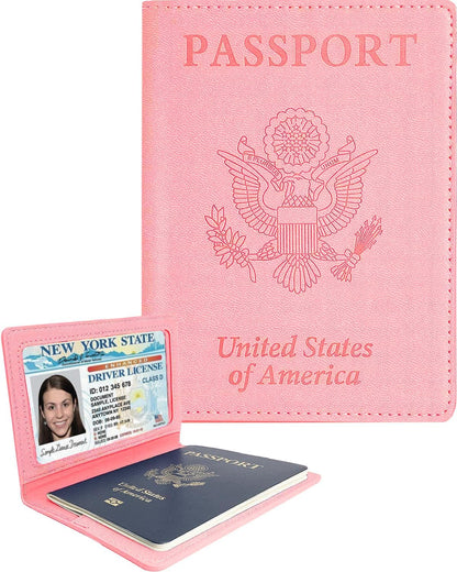 Passport Holder for Travel Men, RFID Blocking Passport Covers Case | Passport Wallet Card Slot, International Travel Must Haves Travel Accessories for Women, Cruise Ship Essentials Gifts, Blue