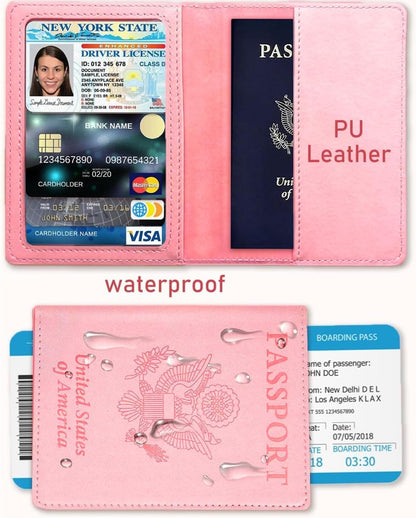 Passport Holder for Travel Men, RFID Blocking Passport Covers Case | Passport Wallet Card Slot, International Travel Must Haves Travel Accessories for Women, Cruise Ship Essentials Gifts, Blue