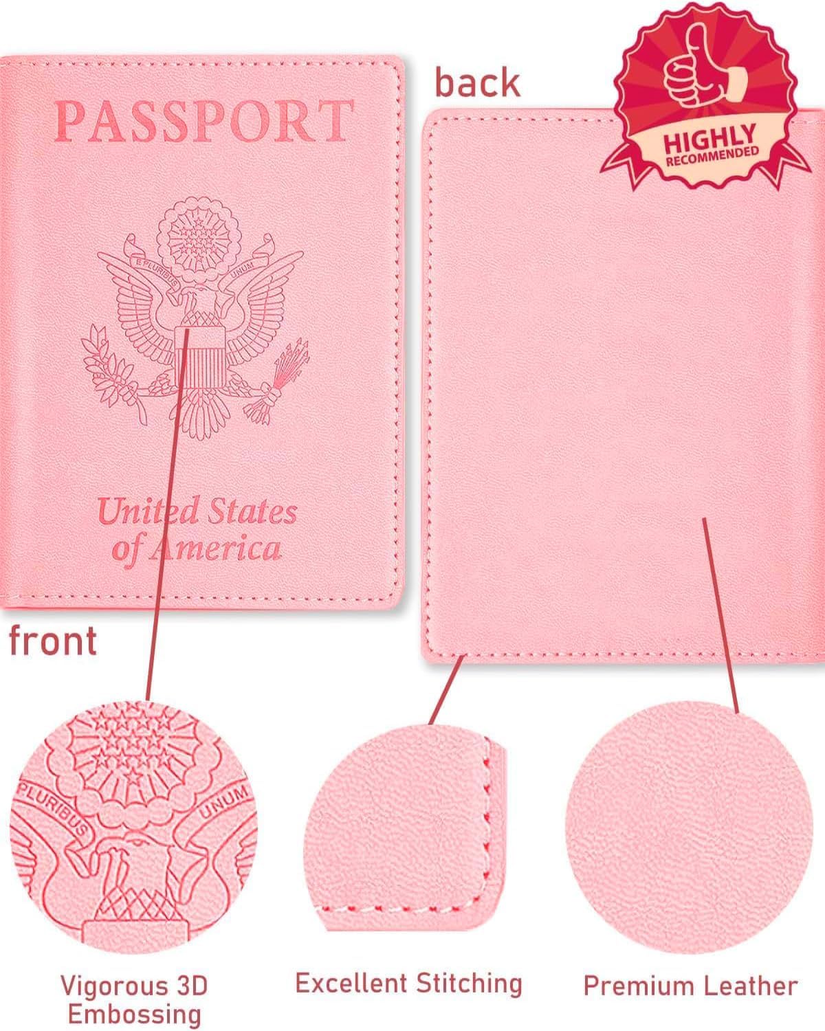 Passport Holder for Travel Men, RFID Blocking Passport Covers Case | Passport Wallet Card Slot, International Travel Must Haves Travel Accessories for Women, Cruise Ship Essentials Gifts, Blue