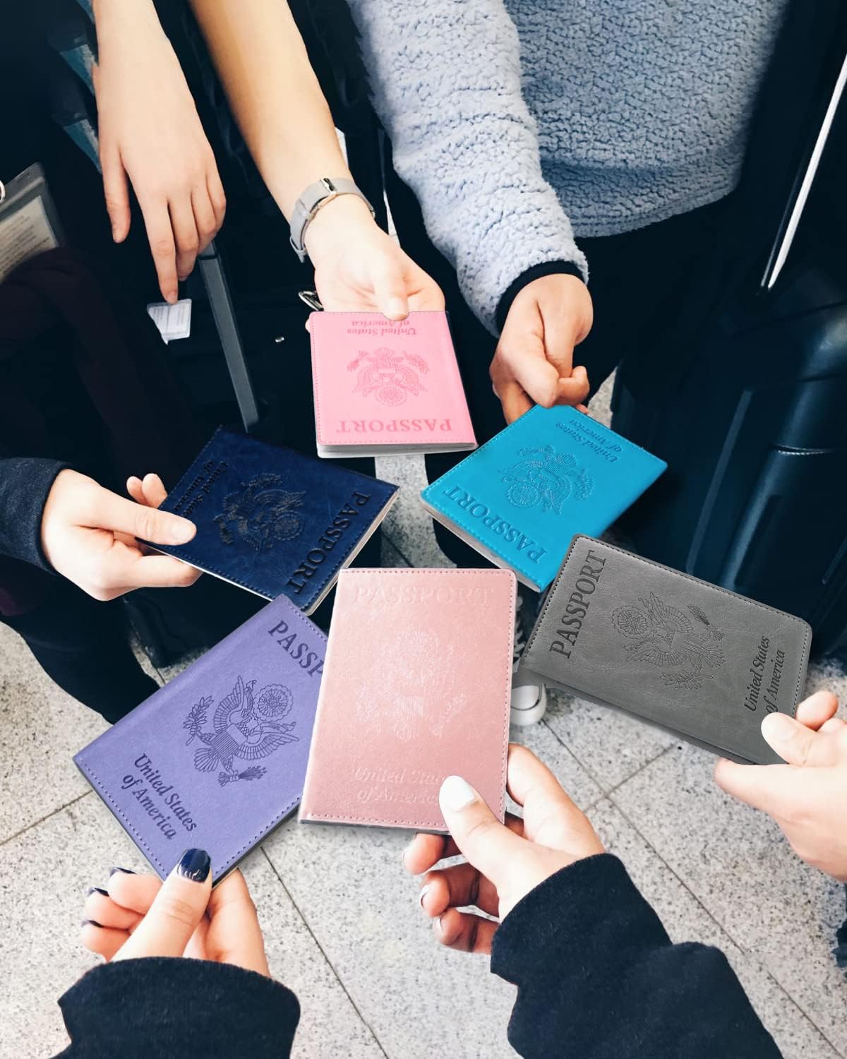 Passport Holder for Travel Men, RFID Blocking Passport Covers Case | Passport Wallet Card Slot, International Travel Must Haves Travel Accessories for Women, Cruise Ship Essentials Gifts, Blue