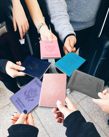 Passport Holder for Travel Men, RFID Blocking Passport Covers Case | Passport Wallet Card Slot, International Travel Must Haves Travel Accessories for Women, Cruise Ship Essentials Gifts, Blue