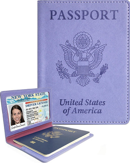 Passport Holder for Travel Men, RFID Blocking Passport Covers Case | Passport Wallet Card Slot, International Travel Must Haves Travel Accessories for Women, Cruise Ship Essentials Gifts, Blue