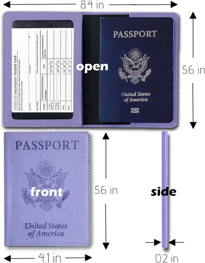 Passport Holder for Travel Men, RFID Blocking Passport Covers Case | Passport Wallet Card Slot, International Travel Must Haves Travel Accessories for Women, Cruise Ship Essentials Gifts, Blue