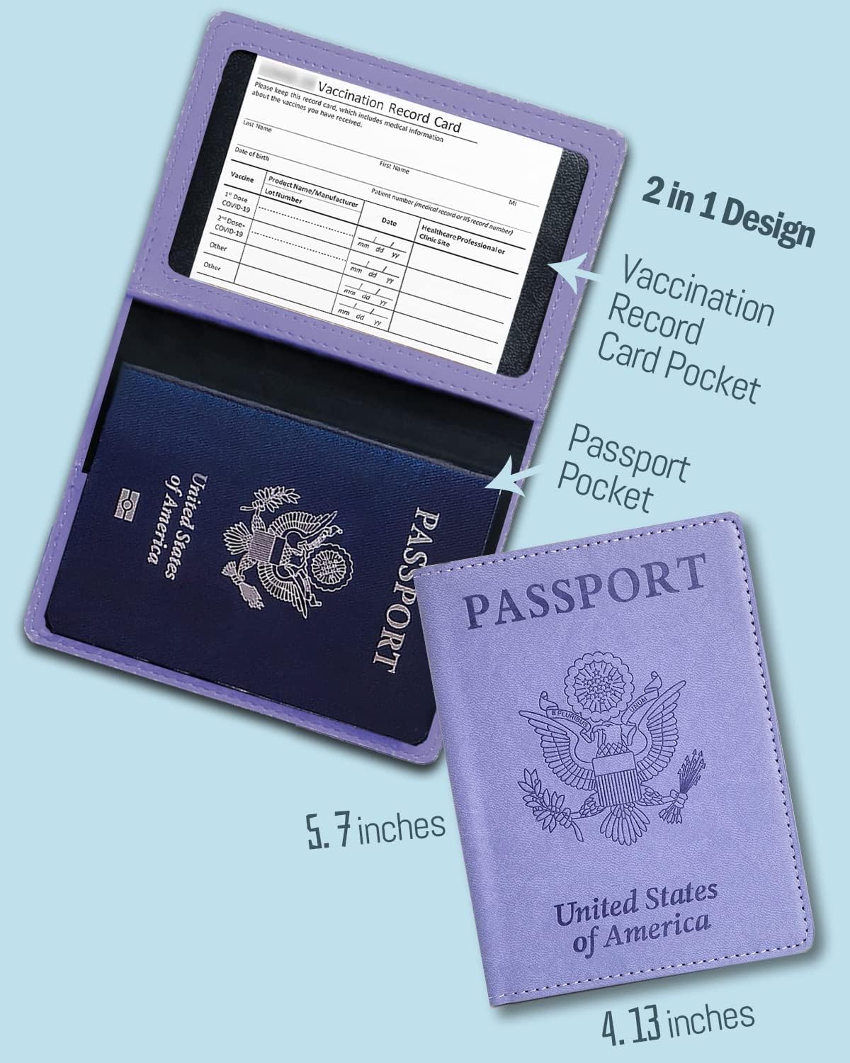 Passport Holder for Travel Men, RFID Blocking Passport Covers Case | Passport Wallet Card Slot, International Travel Must Haves Travel Accessories for Women, Cruise Ship Essentials Gifts, Blue
